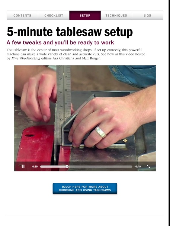 Tablesaw Basics from Fine Woodworking