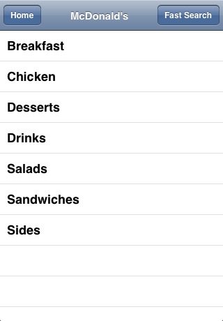 Fast Food Calorie Checker screenshot 4