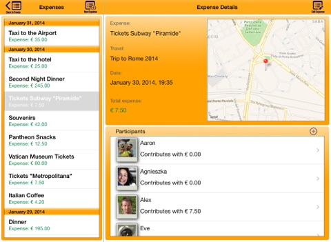 Share Travel Expense HD screenshot 2