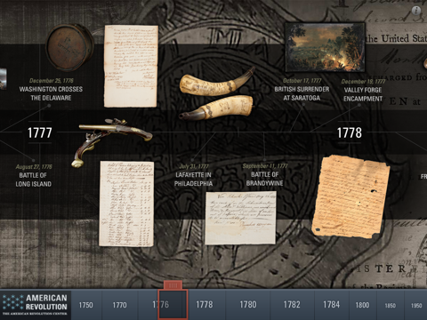 American Revolution Interactive Timeline for iPad screenshot 2