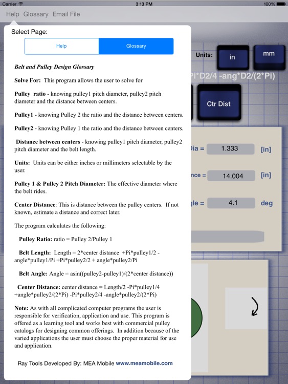 Belt & Pulley Design Simulator: Mechanical Engineering Assistant by Ray Tools screenshot-3