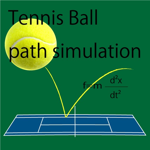 Tennis ball path simulator icon