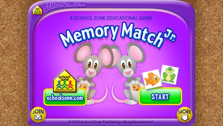 Memory Match Jr. - A School Zone Educational Game