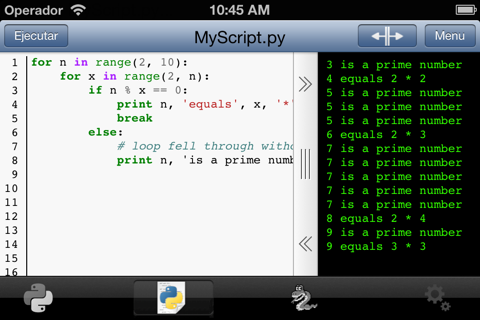 Python 2.7 for iOS screenshot 2