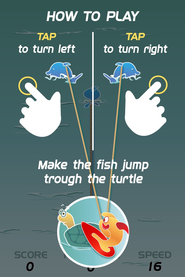Stunt Fish - Make your goldfish jump through as much turtles as you can to get more points screenshot 3