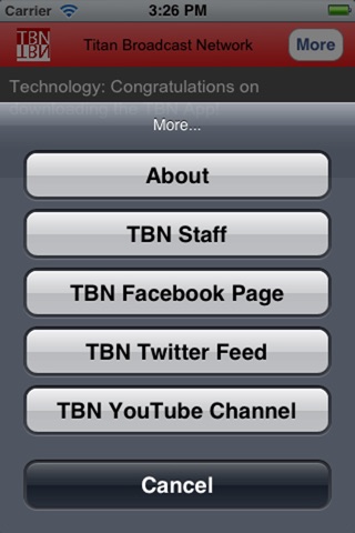 TBN Notifier screenshot 2