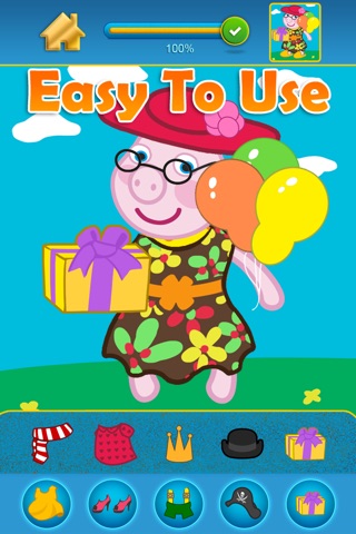 A Happy Pig Family Party Copy Dress Maker - Kids Game - Advert Free screenshot 4