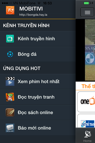 MobiTivi: Xem Tivi Truyen Hinh Truc Tiep Bong Da K+ HD Online screenshot 2