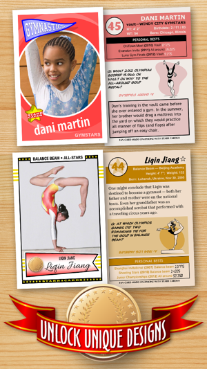 Women's Gymnastics Card Maker - Make Your Own Custom Gymnast(圖3)-速報App