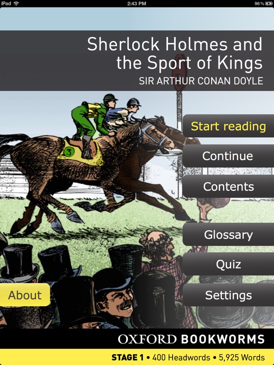 Sherlock Holmes and the Sport of Kings: Oxford Bookworms Stage 1 Reader (for iPad)