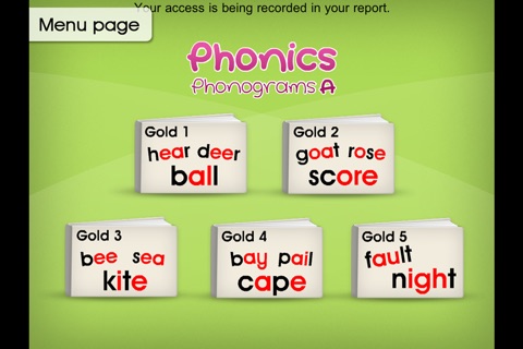 MELS Phonics Phonograms A screenshot 2