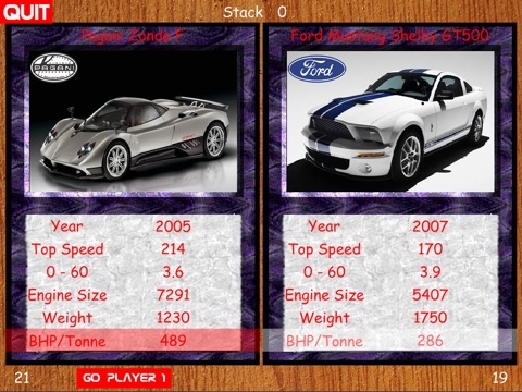 Supercar Card Game screenshot 2