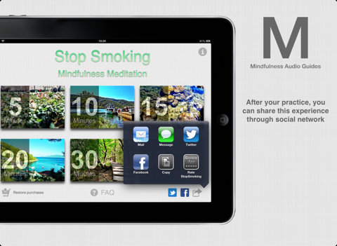 Stop Smoking - Mindfulness Meditation App to cessation smoking screenshot
