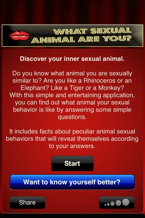 What Sexual Animal are you?: your attitude towards sex