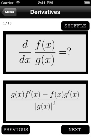 Exploring Mathematics: Calculus Flash Cards screenshot 3