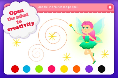 Doodle Fun for Girls - Draw Play & Color with Princesses Fairies Magic Fairy Tale Mermaids Palaces Gardens and Flowers in a Fun Creative Game for Preschool Kindergarten Grade 1 2 3 and 4 Kids screenshot 3