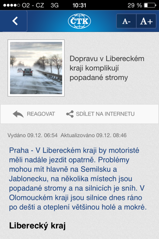 České noviny screenshot 2