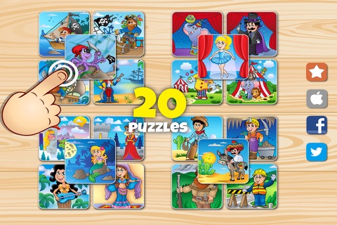 Adventure Activity Puzzle - School and Preschool Learning Game for Kids and Toddlers (Themes: Pirates, Circus, Fairy Tale, Work) screenshot 4