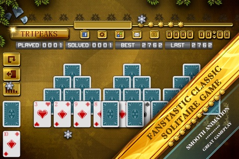 ACC Solitaire [ TriPeaks ] HD Free - Classic Card Games for iPad & iPhone screenshot 2