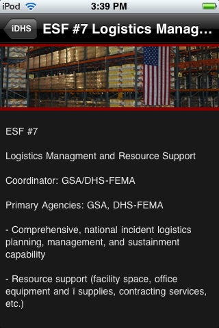 DHS-CIKR and ESF Reference Guide screenshot 2