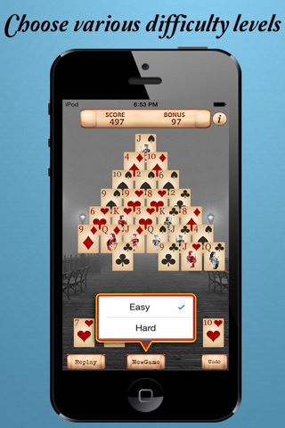 Pyramid Solitaire> screenshot 2