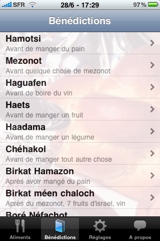iBerakhot - Le guide des bénédictions screenshot 2