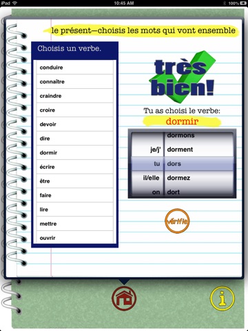 Irregular French Verbs: Conjugation Practice - free screenshot 2