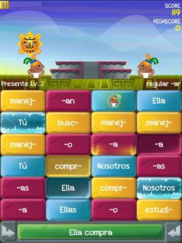 Verb Challenge Spanish - iPad Edition screenshot 2