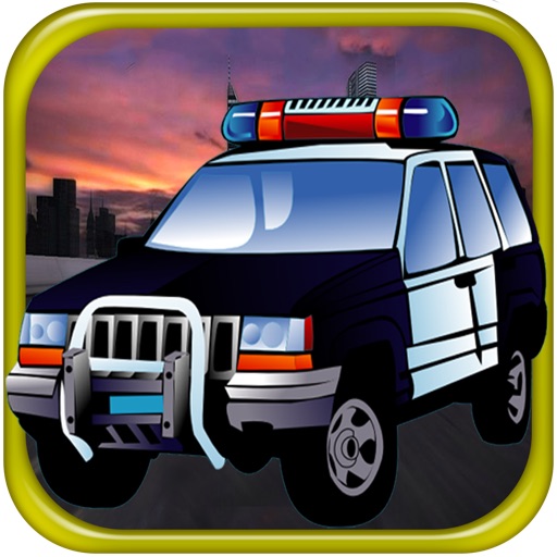 Doodle Police Car Hill Racing Free Game Icon