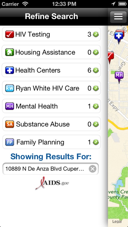 HIV Testing Sites & Care Services Locator