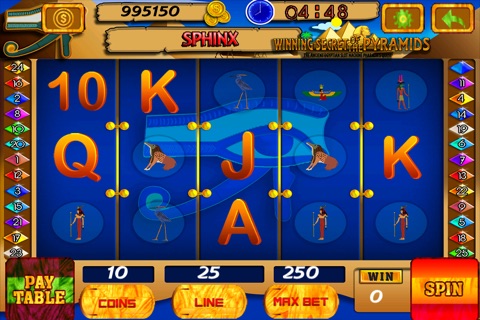 Winning Secret of the Pyramids : The Ancient Egyptian Slot Machine Pharaoh's Quest - Free Edition screenshot 2