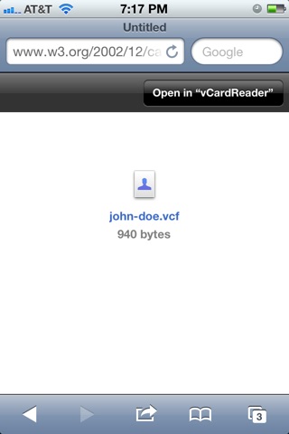 vCard Reader screenshot 3