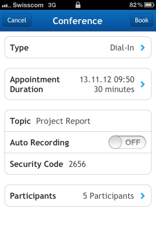 Conferencing Swisscom screenshot 2