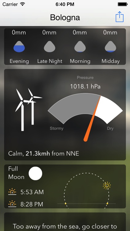 UniWeather forecast and marine, weather and air quality