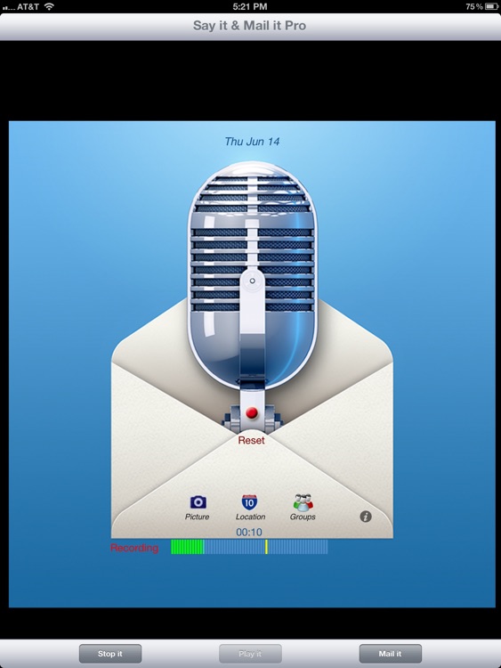 Say it & Mail it Pro Recorder for iPad