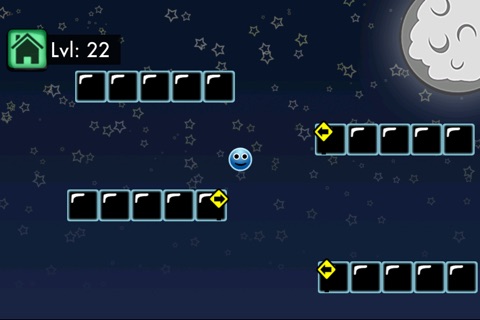 Blue Bouncing Ball Spikes - Night Run screenshot 2