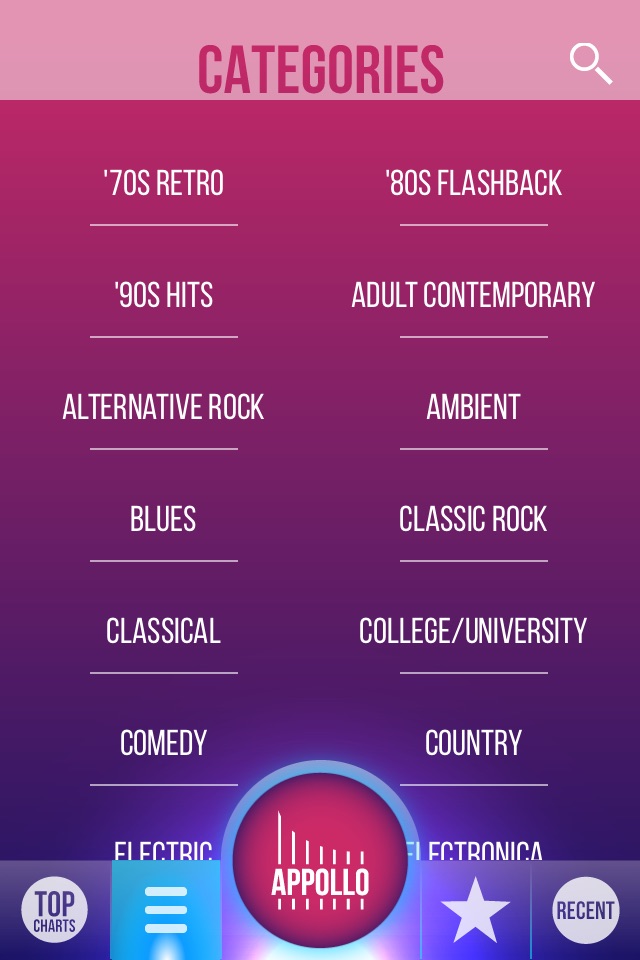 APPOLLO - Listen free popular music MP3 radio stations screenshot 3