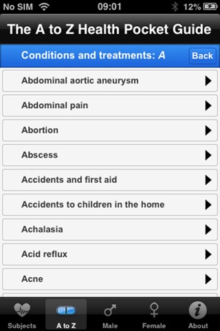 The A to Z Health Pocket Guide Free screenshot 4