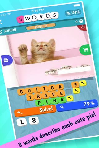 3 Words: Cute Animals – a word game based on cuddly animal pictures screenshot 2