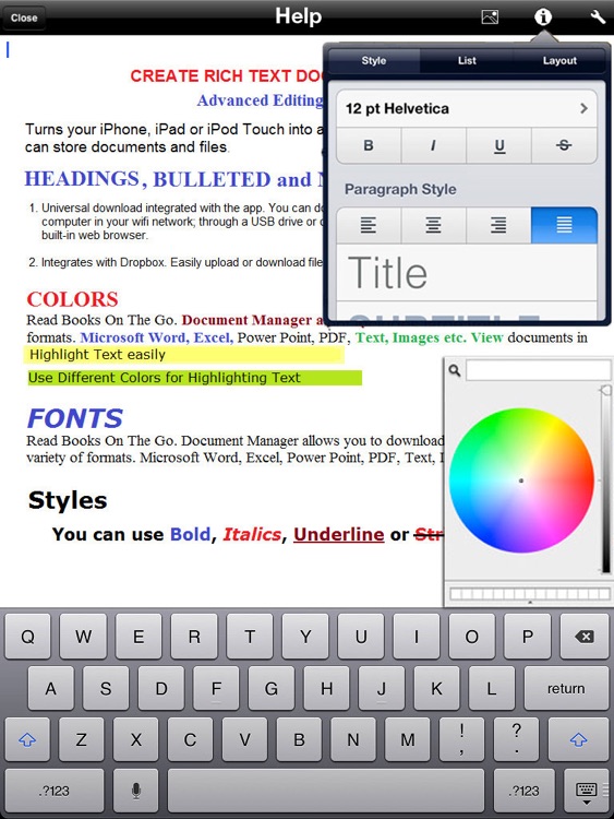 Assistant - for iPad Word Processor screenshot-3