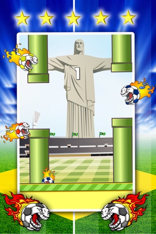 Fly with My Flappy Soccer: Brazil World Football fantasy Cup 2014 –it is real challenge !!! screenshot 4