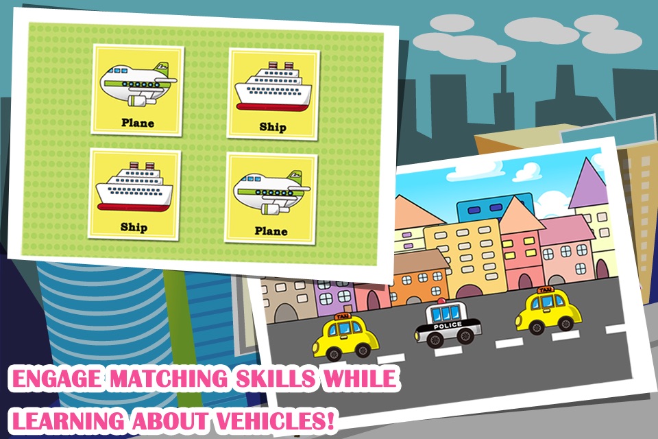Vehicles Toddler Preschool FREE - All in 1 Educational Puzzle Games for Kids screenshot 3
