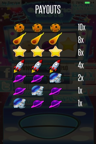 Galactic Casino Slots Machine screenshot 3