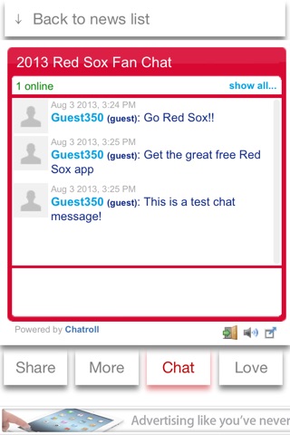 Boston Baseball 2013 Free - News, Chat, & Scores screenshot 4