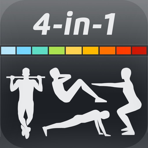 All-round Fitness Pack: Hundred PushUps, 200 SitUps, 200 Squats and 50 PullUps iOS App