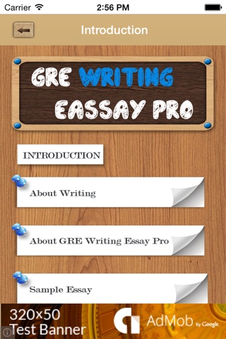 GRE Writing Essay Pro screenshot 2