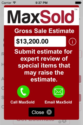 MaxSold Estimator screenshot 3