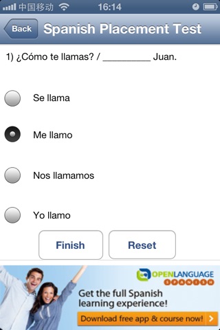 Spanish Placement Test screenshot 2
