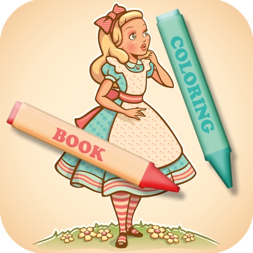 Coloring Book: Alice in Wonderland Icon