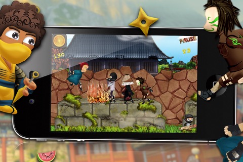 忍者一族と木の葉忍者対木の葉敵侍HD - 無料ゲーム！のおすすめ画像2